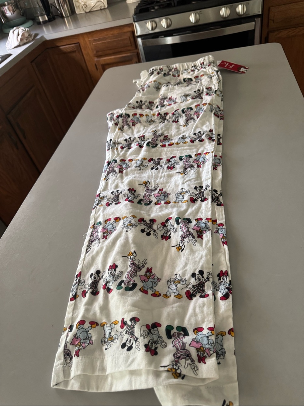 Old Navy Cream Pajama Pants with Multicolor Character Print